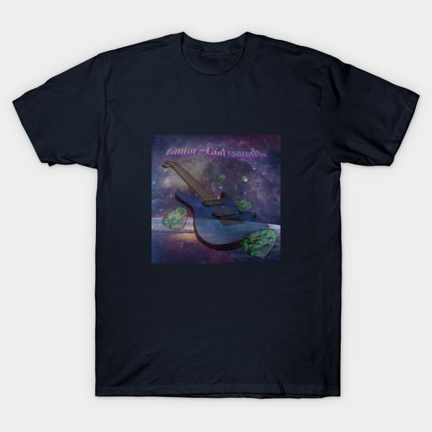 Beautiful, graceful, graceful guitar soar in space. T-Shirt by Abstract philosophy
